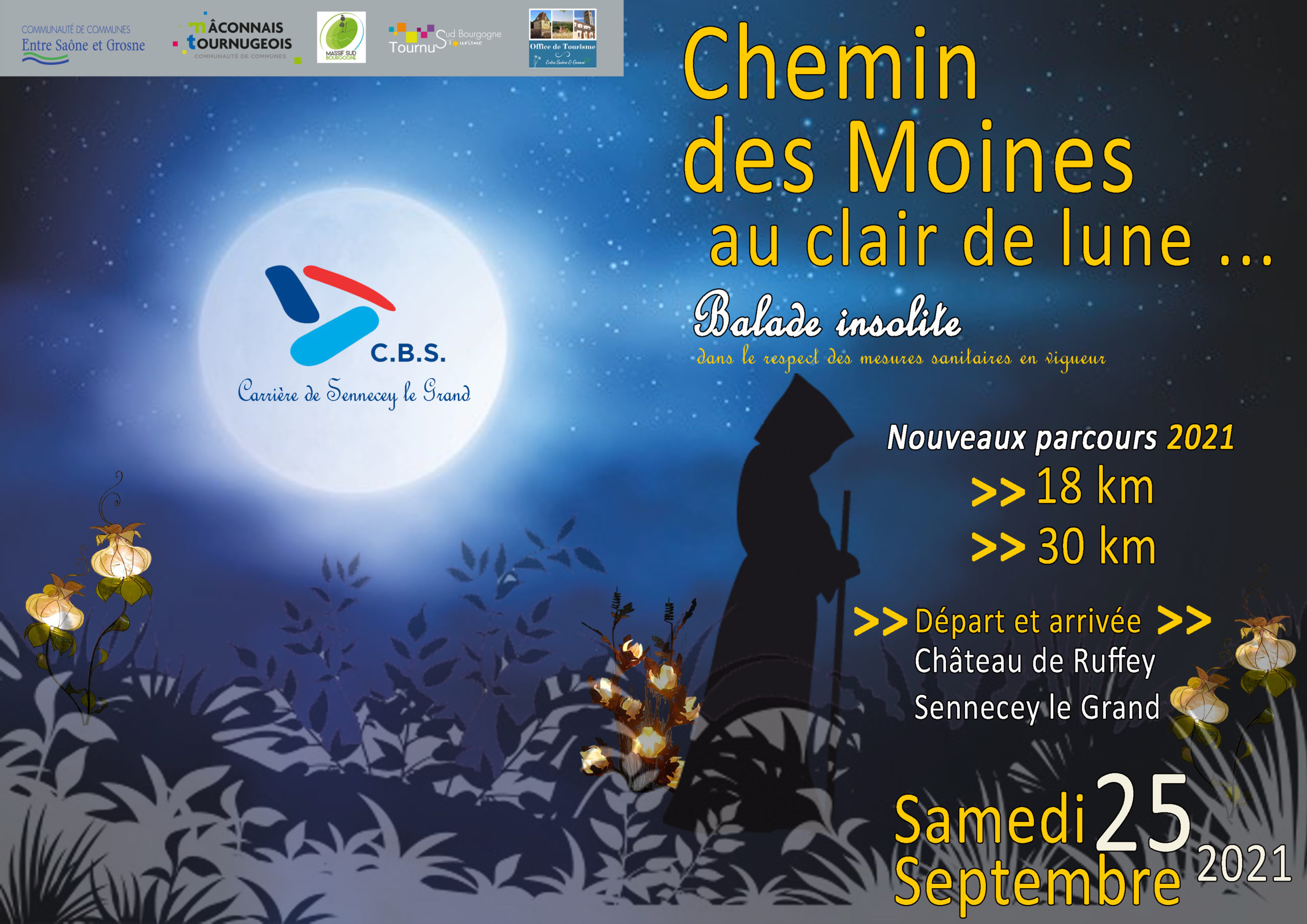 Flyer randonnée des moines 2021 recto MâconnaisTournugeois